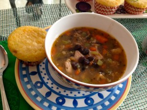 Chicken, Sausage and Black Bean Soup