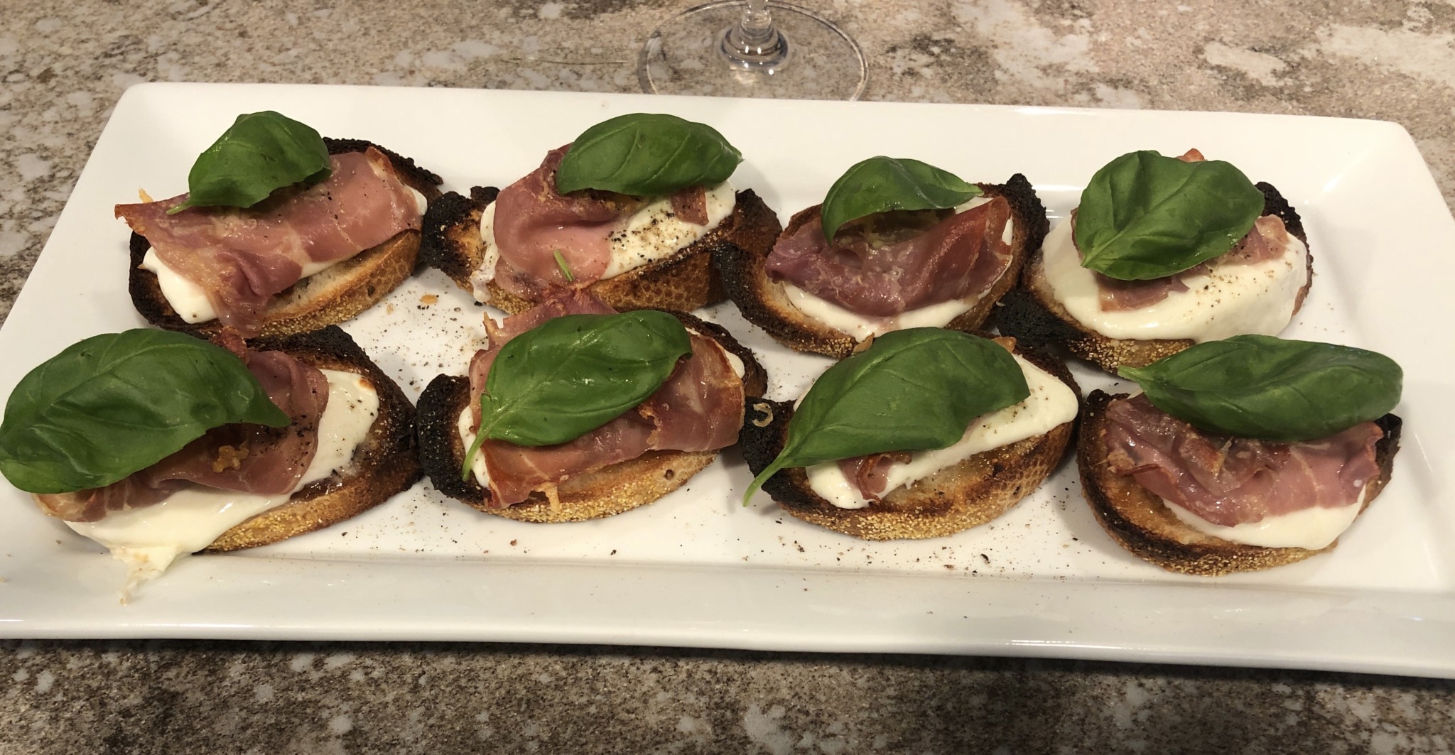 Chutney, Prosciutto, and Mozzarella Bruschetta – The Simple Celebration